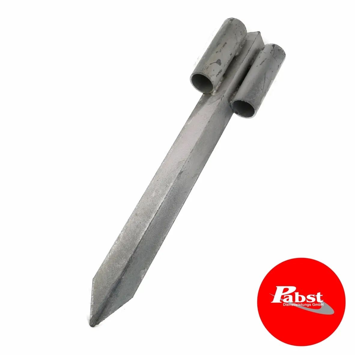 Erdanker mit 2 Aufnahmehülsen für Mobilzaun