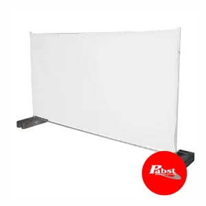 Mobilzaun mit Plane weiss