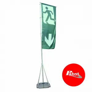 Notausgnags-Fahnenmast mieten